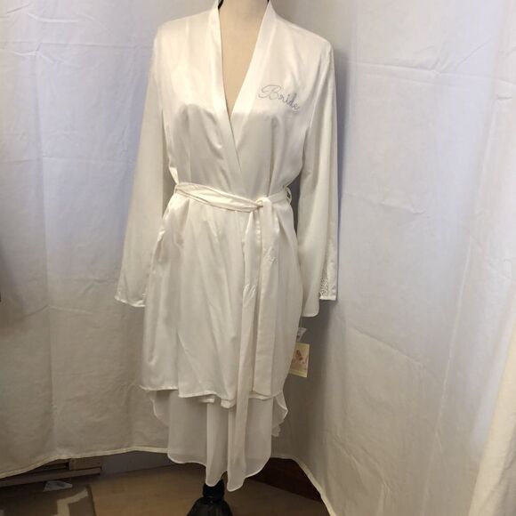 In Bloom by Jonquil bridal lace nightgown and robe. Off white size M/L - Picture 6 of 13